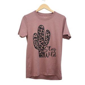 Stay Wild Mauve Purple Short Sleeve Tee